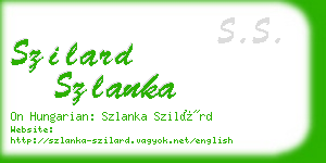 szilard szlanka business card